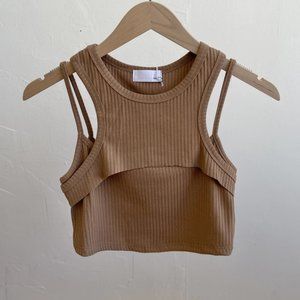 Isalis Carmel Two Piece Tank in Brown